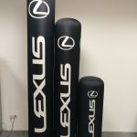 Custom-branded Inflatable Totems, promoting Lexus.